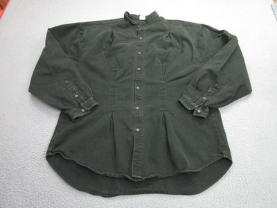 Vintage Body Alive Jacket mens XL Green Mandarin Collar Pleated Made in USA 90s