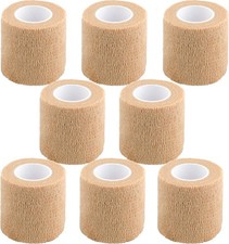Self Adhesive Bandage Wrap,2 Inch Athletic Tape Breathable Elastic Brown
