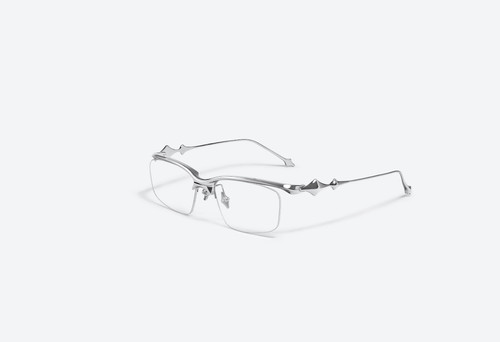 Gentle Monster KRO 02 Silver Metal Square Optical Glasses Clear Lens 55-19-143