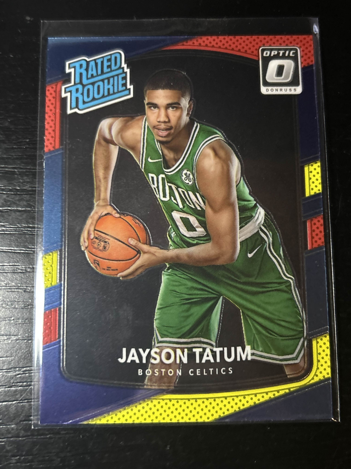 Jayson Tatum 2017 Donruss Optic #198 Red Yellow  Prizm SP Rookie RC Celtics