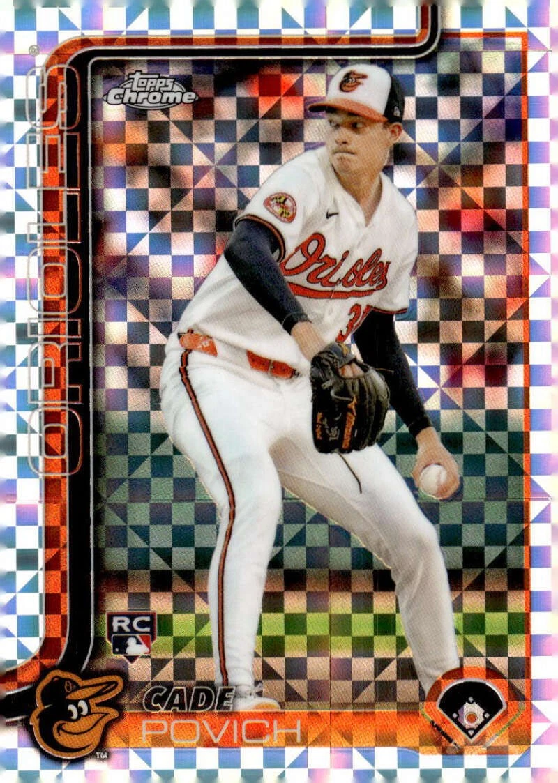 CADE POVICH RC 2025 Topps Chrome X-Fractor #140 ROOKIE MLB Orioles  ID:143411