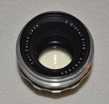 Zeiss Jena CZJ Biotar 58mm F2 Pre-set 12-Blade Split Ring Red T Exakta Germany