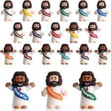 25pcs Little Jesus Figures, Multicolor Mini Jesus Figurines in Bulk, Tiny Baby J