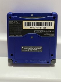 Nintendo Gameboy Advance SP AGS-001 Handheld System Cobalt Blue Tested MINT!