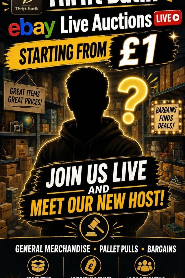 £1 Start Live Auctions With Joe – General Merch, Pallet Pulls & Bargain