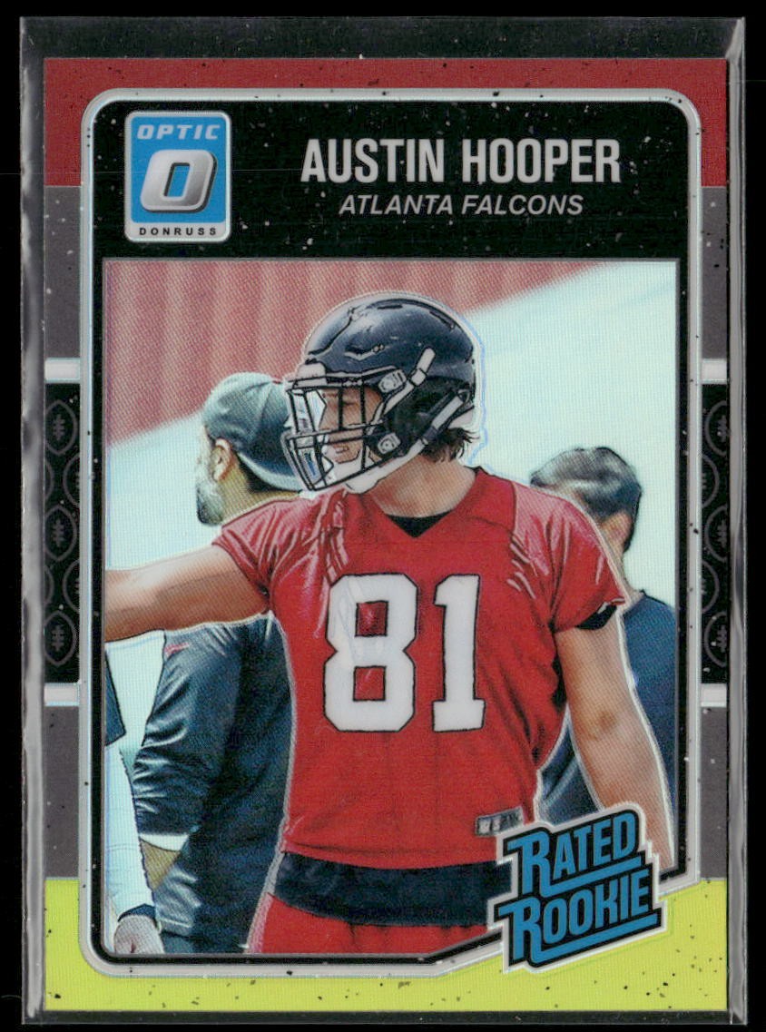 2016 Donruss Optic Red and Yellow Austin Hooper #152 RC Rookie Atlanta Falcons