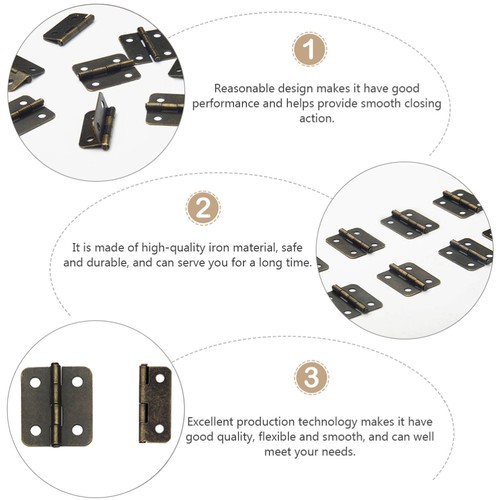 250 Pcs Mini Hinge Accessories Hinges for Crafts Removable Spring Case - Foto 10 di 12