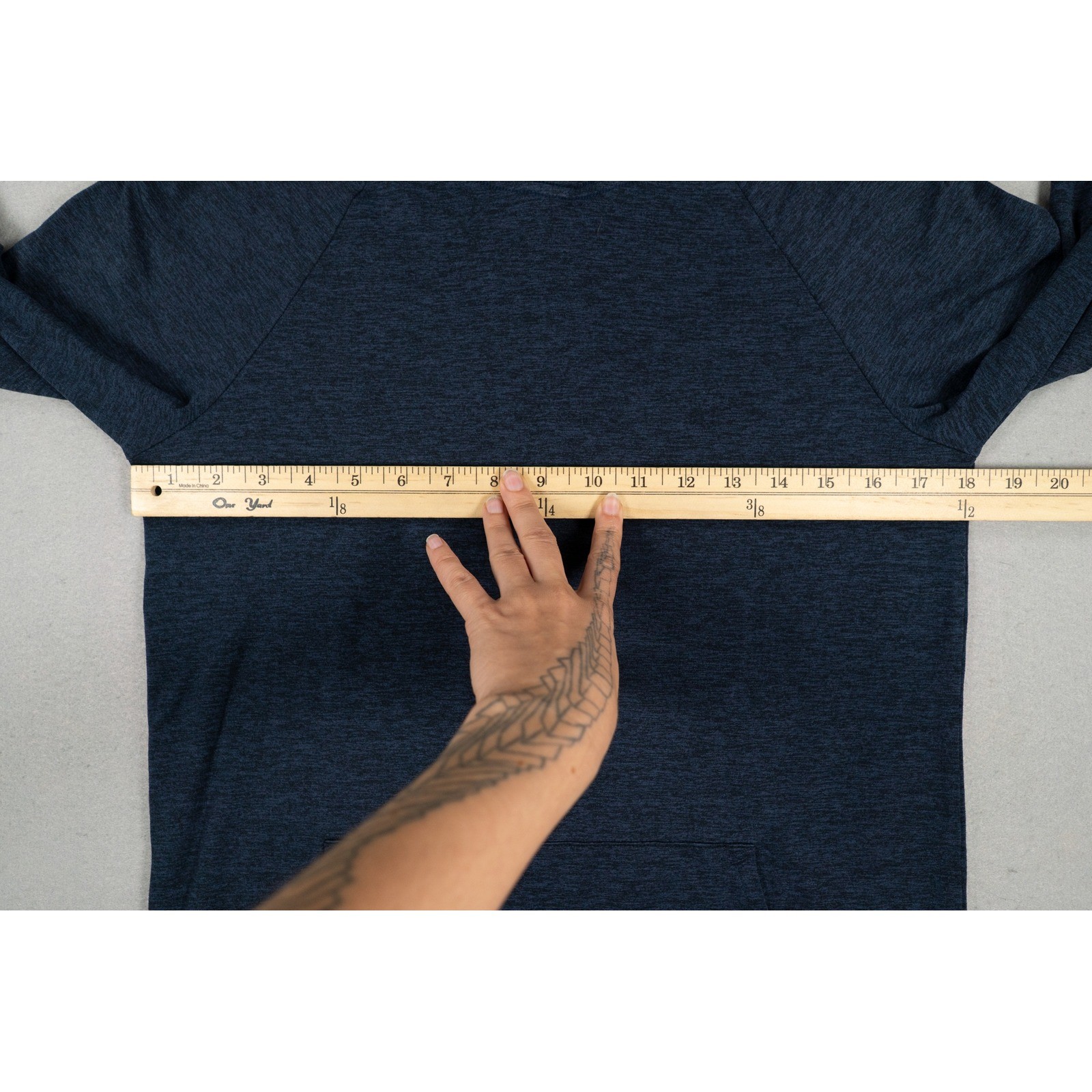 Alo Yoga Hoodie Pullover Space Dye Heathered Navy Blue Size S Activewear image 7