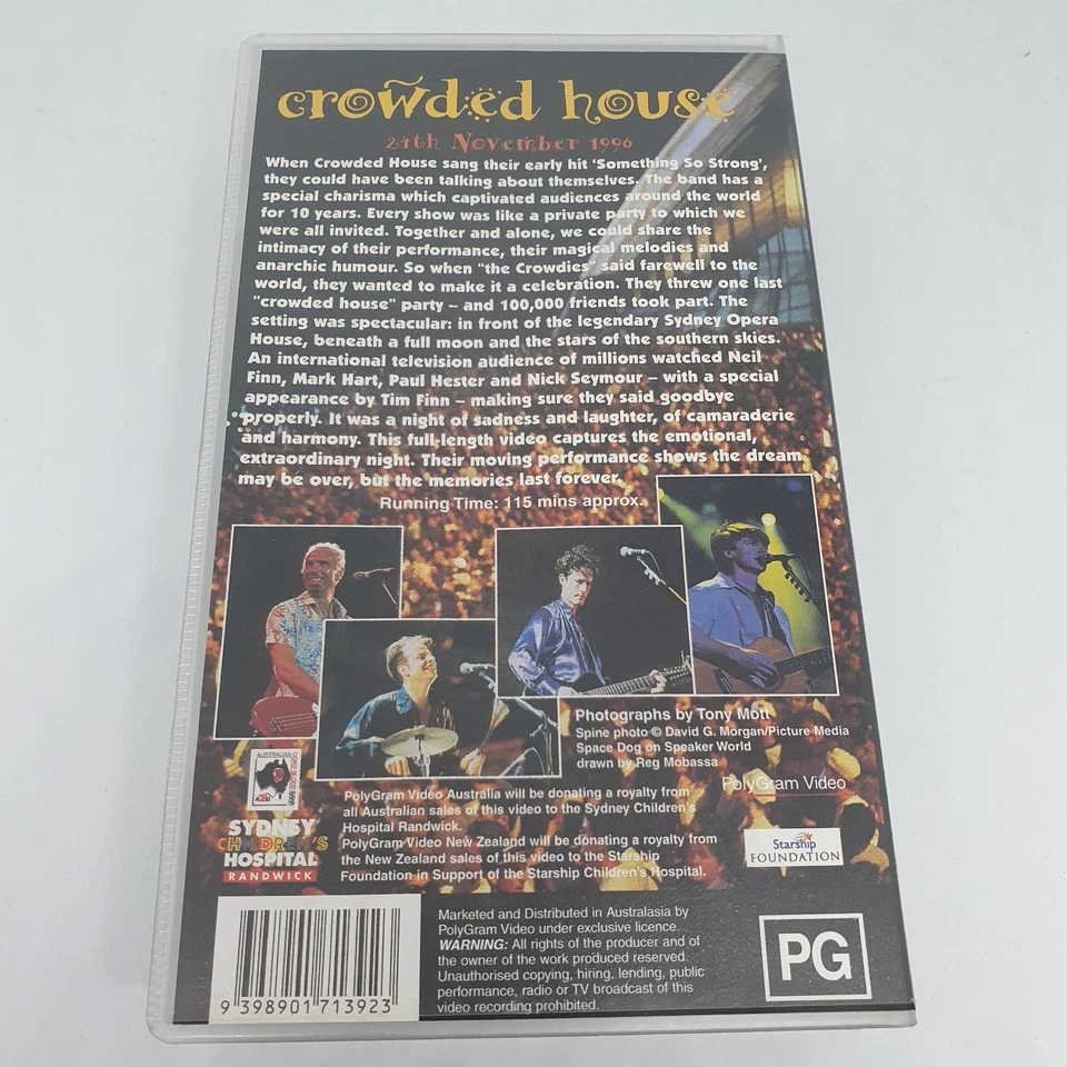 Crowded House Farewell to the World 1996 VHS - Image 2 of 4