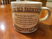 Westwood Old Farmer's Almanac Coffee Mug 1850 Facts Predicting Rain