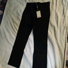 Quince Women's Black Ultra-Stretch Ponte Pants Straight Leg XS Petite 28" NWT