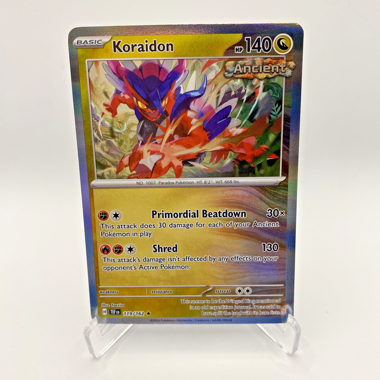 Koraidon - 119/162 Temporal Forces Pokemon Card TCG Rare Holo