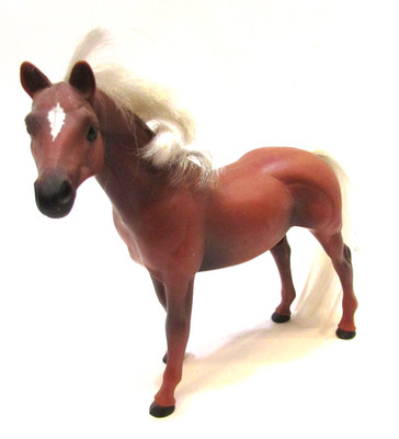 Vintage 1980's Grand Champion Marchon Sorrel Mare 6x8 Plastic Toy Model Horse