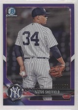 2018 Bowman Chrome Prospects Purple Refractor /250 Justus Sheffield #BCP69 y0i