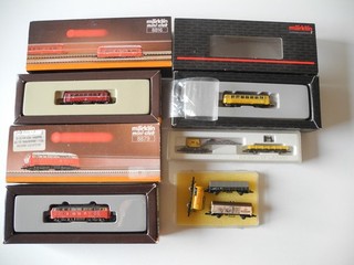 Märklin mini club spur z konvolut Schienenbus Diesellok Kranwagen Messwagen