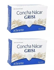 2 Pk Grisi Jabon Concha Nacar Aclarante Mother Of Pearl Lightening Soap