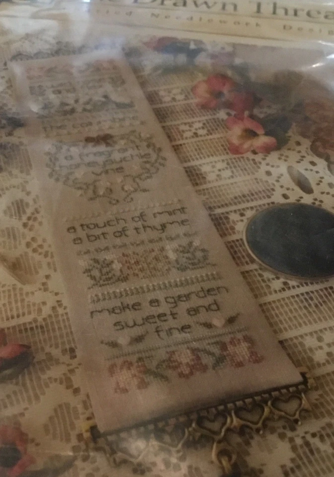 THE DRAWN THREAD PATTERN PLUS EMBELLISHMENTS GARDEN RECIPE NO THREAD OR FABRIC - Image 2 of 3