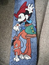 RARE FIND Disney Balencine Tie Works Vintage USA Silk Tie Mickey Mouse On Horse