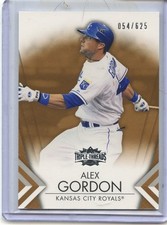 2012 TOPPS TRIPLE THREADS SEPIA BASE CARD 054/625 ALEX GORDON