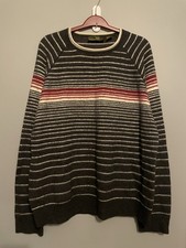 Timberland Maglione Uomo Morbido Lana Merino a Righe Pull Over Taglia 2XL (D375)