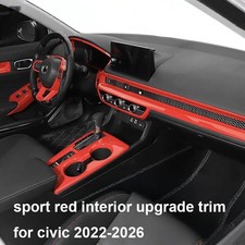 Sport Red Car Interior Accessories Upgrade Cover Trim For Honda Civic 2022-2026