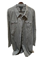 Dialogue T Shirt Dress Gray Size PXL