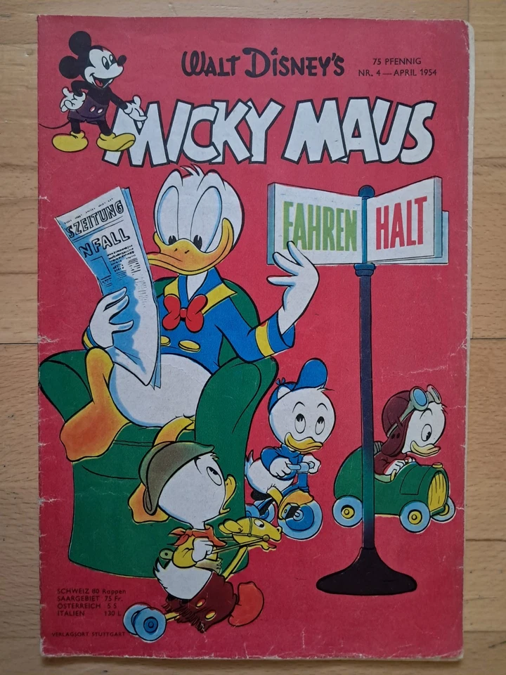 Walt Disney´s Micky Maus Nr.4 von April 1954 - ORIGINAL Comicheft - Bild 1 von 4