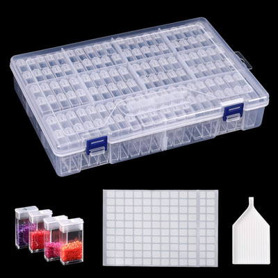 SGHUO 120 Slots Diamond Painting Storage Container, 5D Diamond Accessories Embro