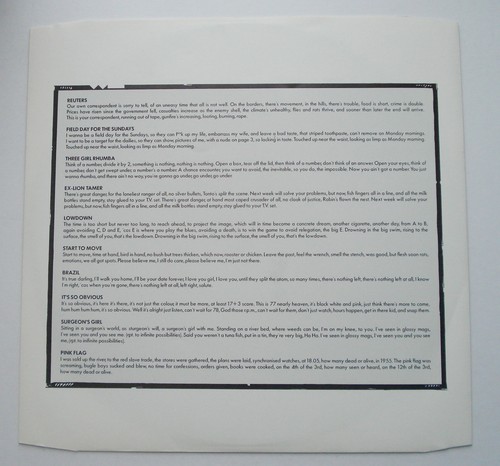 WIRE Pink Flag VG+ HARVEST black label 1985 Press UK vinyl LP w/inner Post Punk - Bild 3 von 4