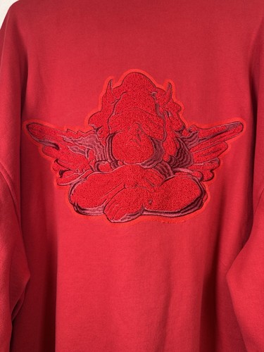Giacca felpa pile ragazzo Lie Red Roses, rose rosse taglie forti 3XL/4XL nuova - Foto 8 di 17