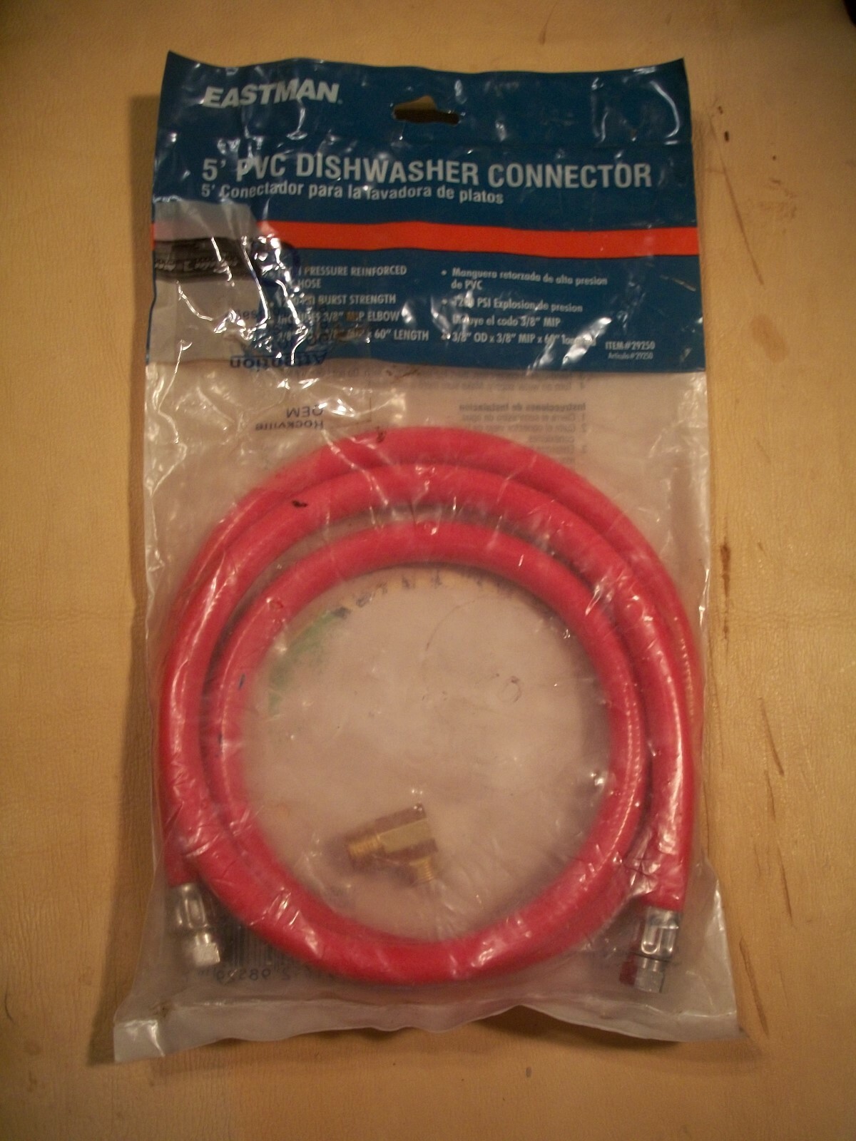 Eastman 5' PVC Dishwasher Connector Kit, 1200 PSI Burst Strength