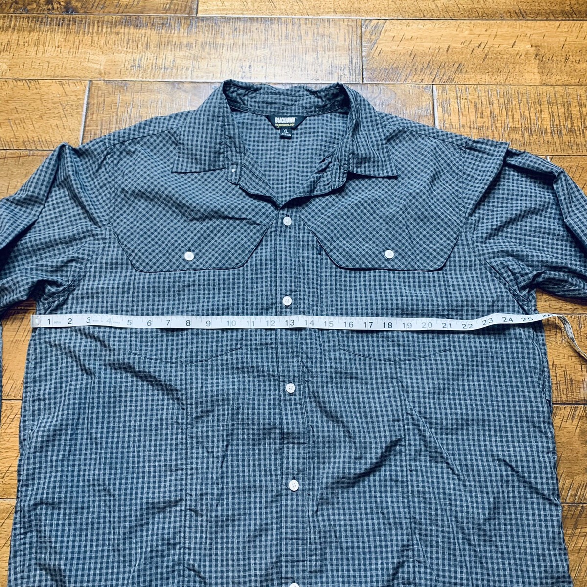 Men's Blackhawk! Plaid flannel shirt snap close Shirt size Men's Blackhawk! Plaid flannel shirt snap close Shirt size