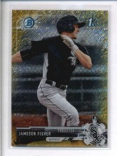 JAMESON FISHER 2017 BOWMAN CHROME #BCP232 GOLD SHIMMER REFRACTOR ROOKIE AH9549