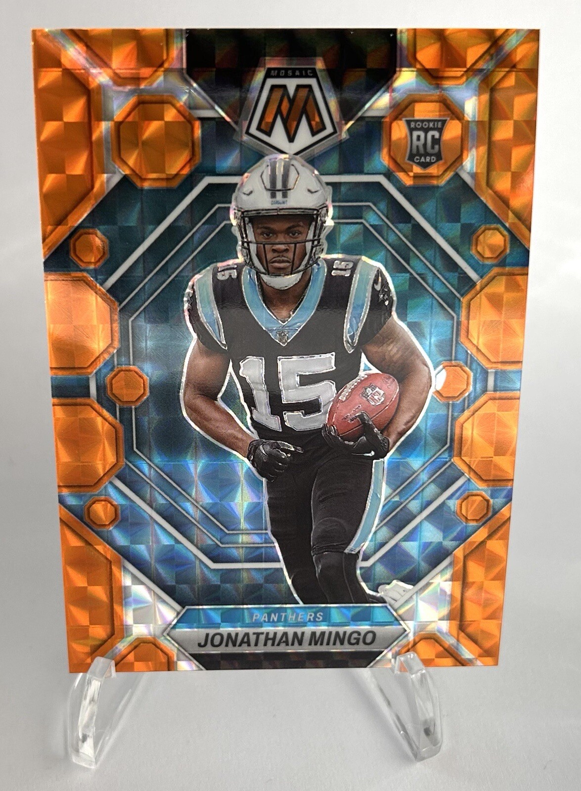 2023 Panini Mosaic Jonathan Mingo Orange #336 Rookie RC Carolina Panthers /199