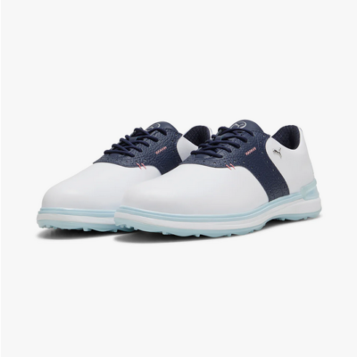 New Puma Avant Spikeless Golf Shoes White/Deep Navy #379428  display picture 2