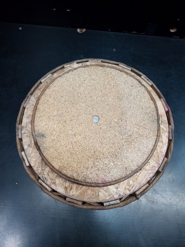 Lazy Susan Style Basket 9 1/2" Diameter 2 1/2" DEEP Wood Wooden Spinning - Picture 3 of 12