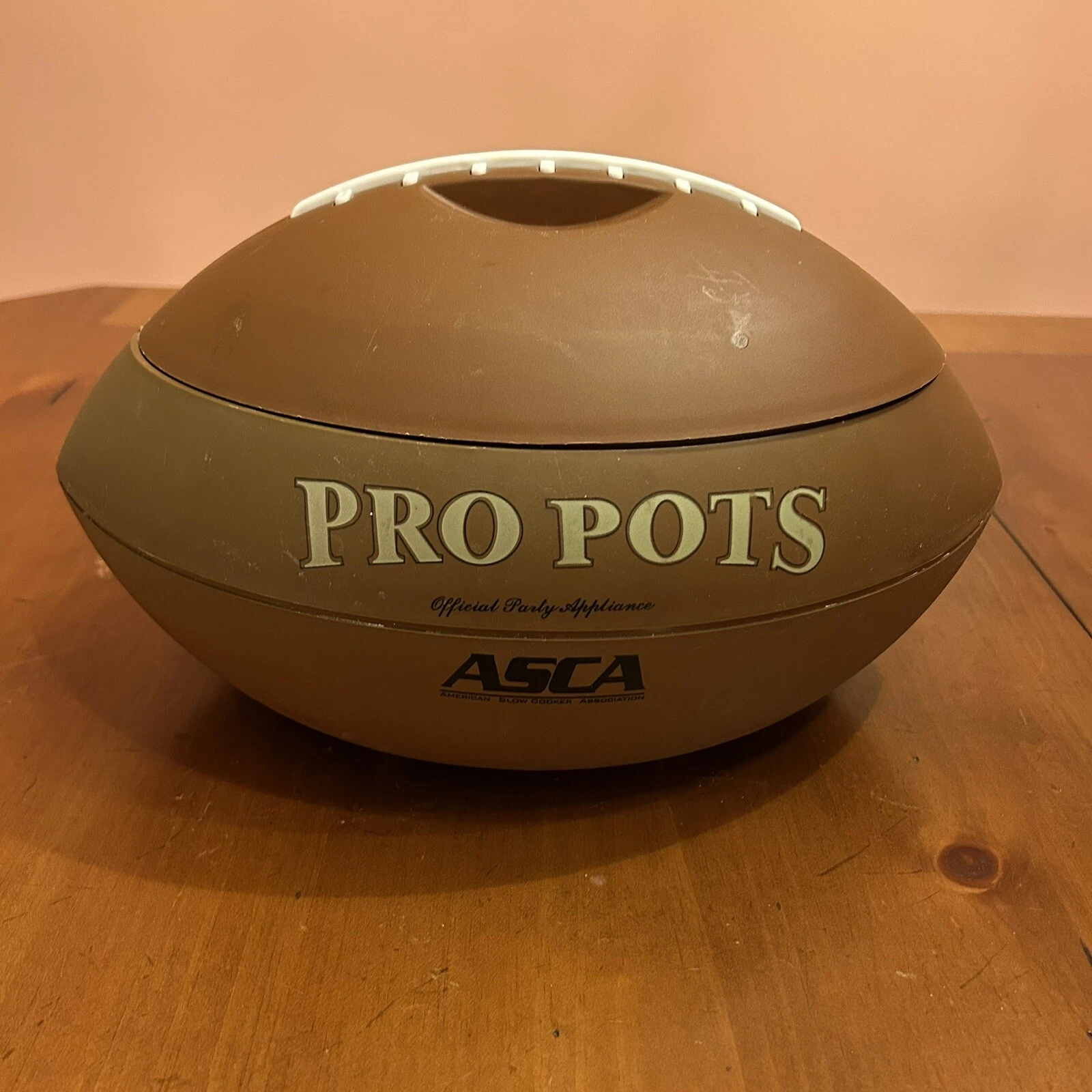 Pro Pots Football Shaped Slow Cooker 1.5 Quart Crock Pot Tested Works