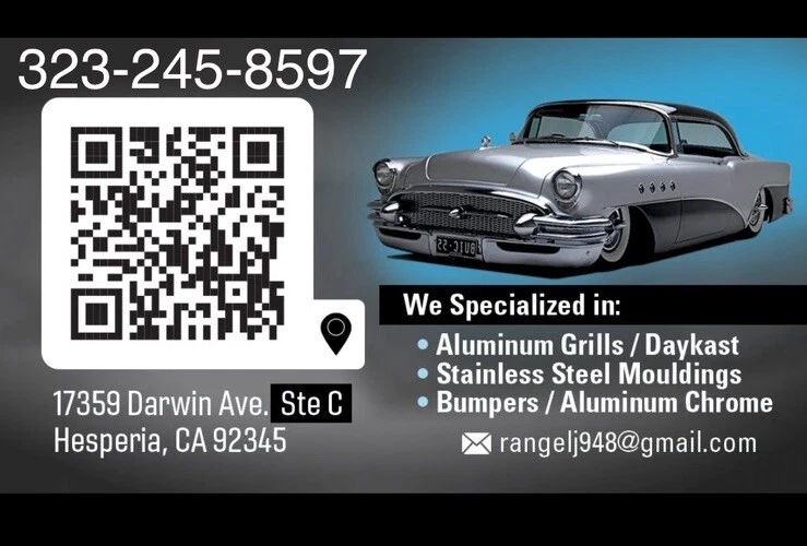 Chevrolet Bel 1953 protectores de parachoques de aire triple cromo Foto 2 de 2