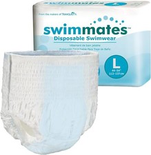 Ropa interior de baño desechable Swimmates para incontinencia, grande 44 - 54 pulgadas, 18 quilates