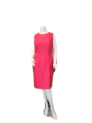 Talbots Pink Irish Linen Shift Sheath Sleeveless Lined Dress Women's Sz 10  | eBay