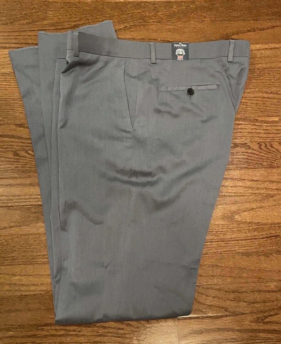 【80s】Vintage Savile Row Made Trousers The Savile Row Company Men's Pants 38Wx 44R Slate Gray Not