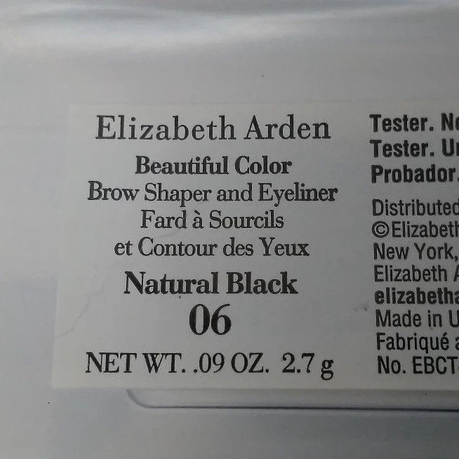 4 Elizabeth Arden linda cor sobrancelha e delineador preto natural 06 testadores HTF - Imagem 2 de 2