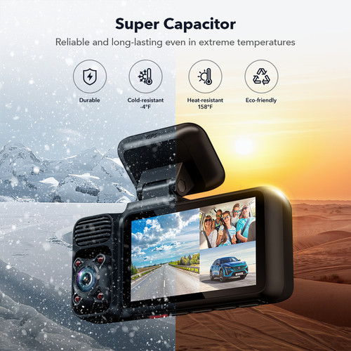 REDTIGER F17 3 Channel 4K Dash Cam, 5G WiFi Front and Rear Inside, 64GB SD Card - Picture 6 of 9
