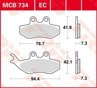 Bremsbelag für Keeway TX 50 SM X-Ray EXRY005001 Bj. 2009 TRW Lucas MCB734