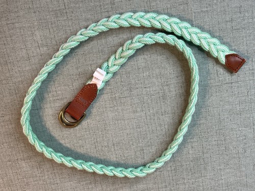Cinturón Gap para mujer de aproximadamente 40" de largo verde menta cordón trenzado - Imagen 2 de 6