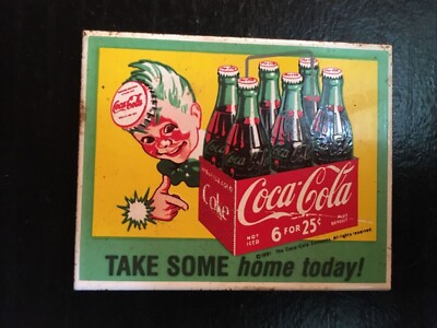 Retro Coca-Cola Fridge Magnet Andy Rooney Sprite Boy Take Some Home Today Ad