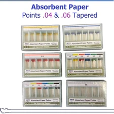 ENDO Absorbent Paper Points Taper .04 or .06, All Sizes #15 20 25 35 40 45 50 55