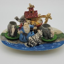Noah's Ark Mini Tea Set Decorative Figurines Animals, Noah
