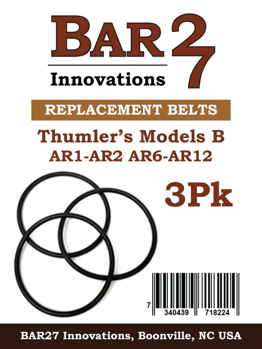 3 Pack Replacement Drive Belts for Thumler's Rock Tumbler 3 Pack Replacement Drive Belts for Thumler's Rock Tumbler