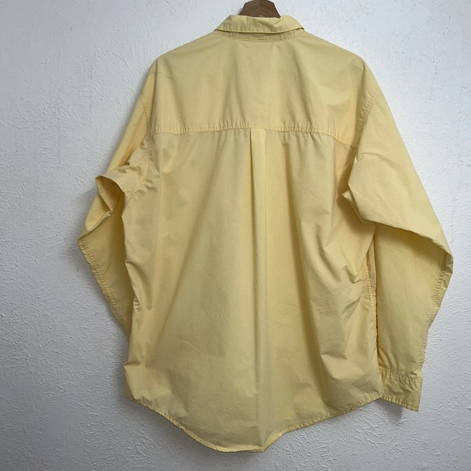 Vintage Patagonia Poly Snap Up Yellow Shirt Long Sleeve Shirt Men's Sz Large - Image 2 of 4